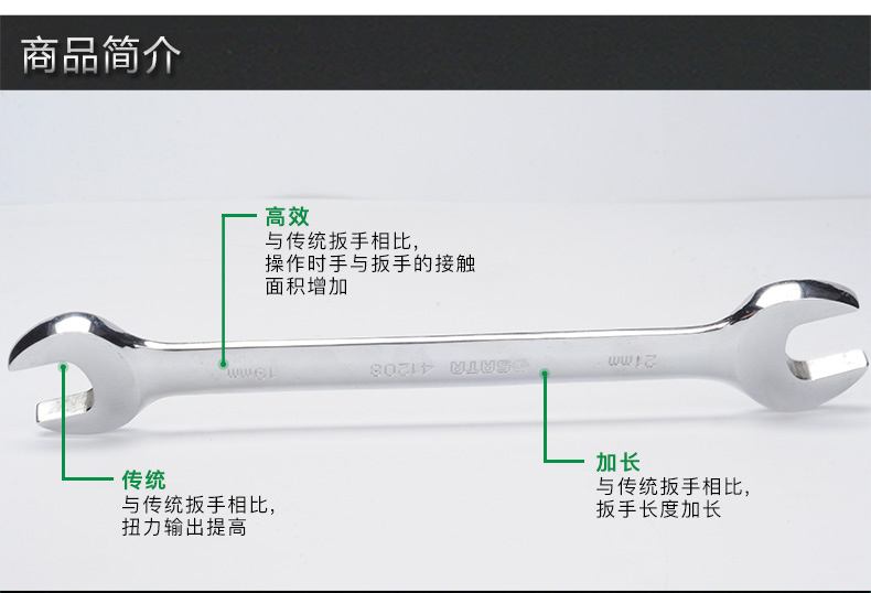 世达41209 21x23MM双开口扳手