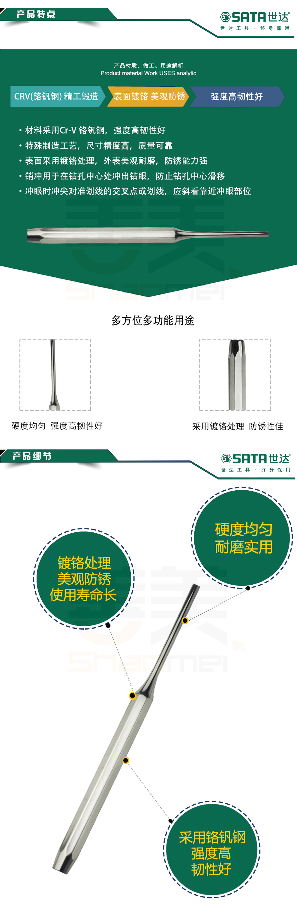 世达90772销冲3x150MM