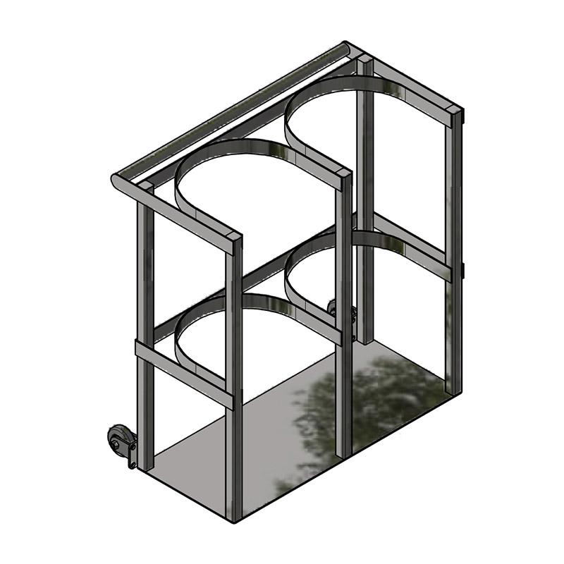新明辉推荐 氧气瓶固定架，长75*宽32*高80cm，进口内径32cm