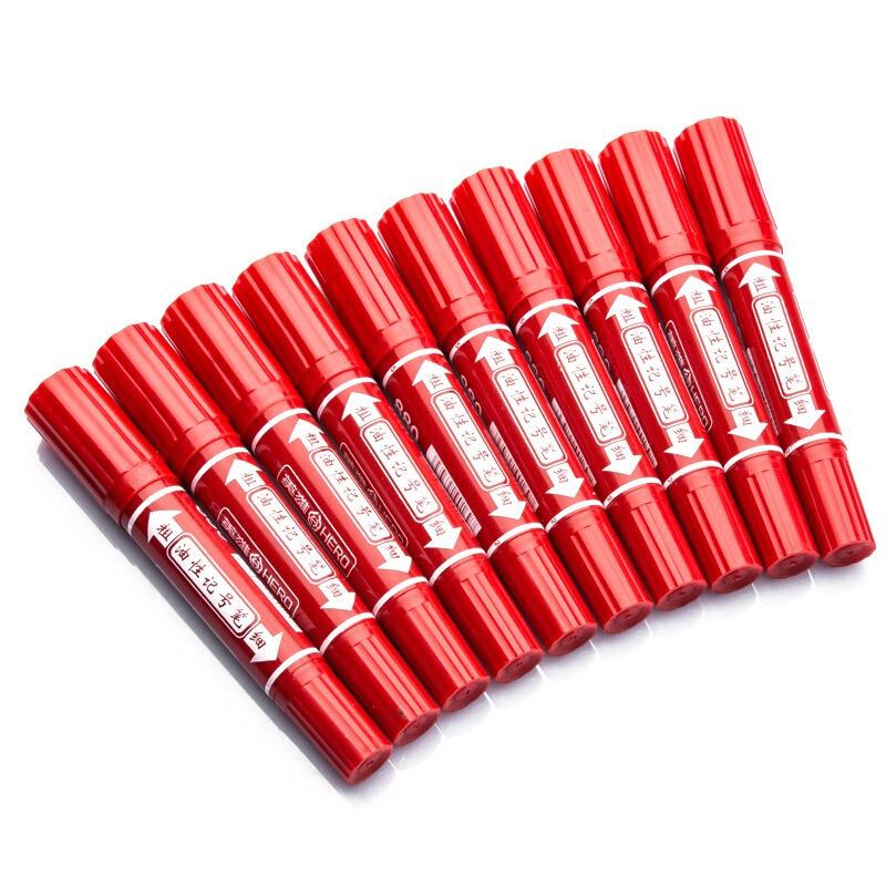英雄 油性记号笔，红色 880，10支/盒 单位：盒（替代：EDG276）