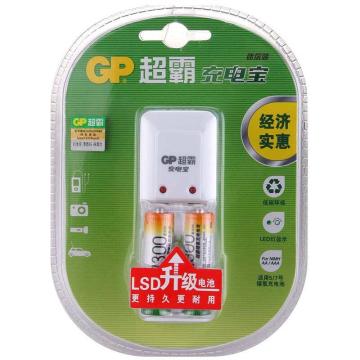 超霸 充电器， GPKB02GW2A（附2节5号镍氢充电电池） 单位：套