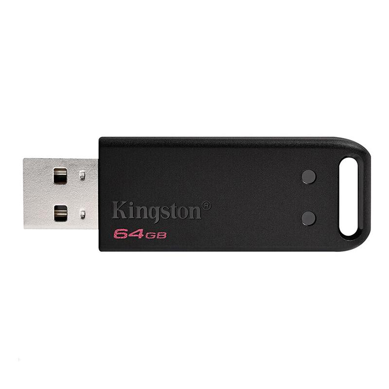 金士顿（Kingston）64GB USB2.0 U盘 DT20 黑色 极简设计