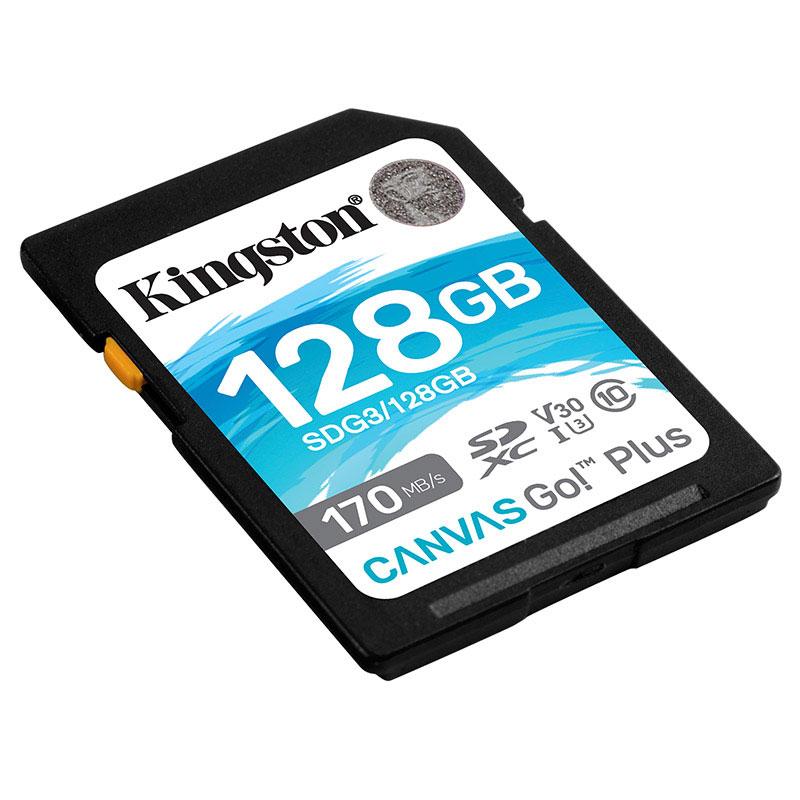 金士顿存储卡，SDG3 128GB U3 V30 SD卡 极速版 读速170MB/s 写速90MB/s 4K超高清视频 终身保固