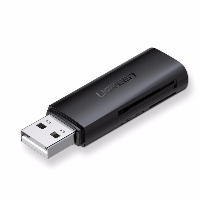 绿联USB3.0转 SD+TF读卡器，CM264（60722）黑色