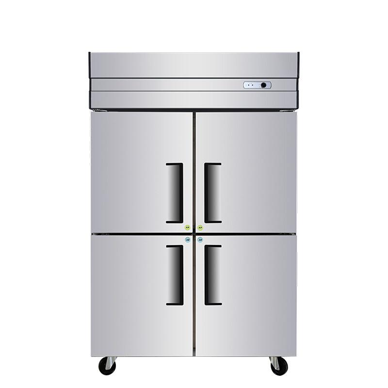 星星 840L商用四门厨房全冷冻立式对开门不锈钢冷冻冰箱，BD-840E