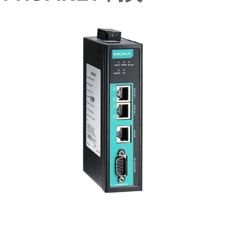 摩莎Moxa 1口Modbus RTU/ASCII/TCP/EtherNet/IP转PROFINET网关，MGate 5103