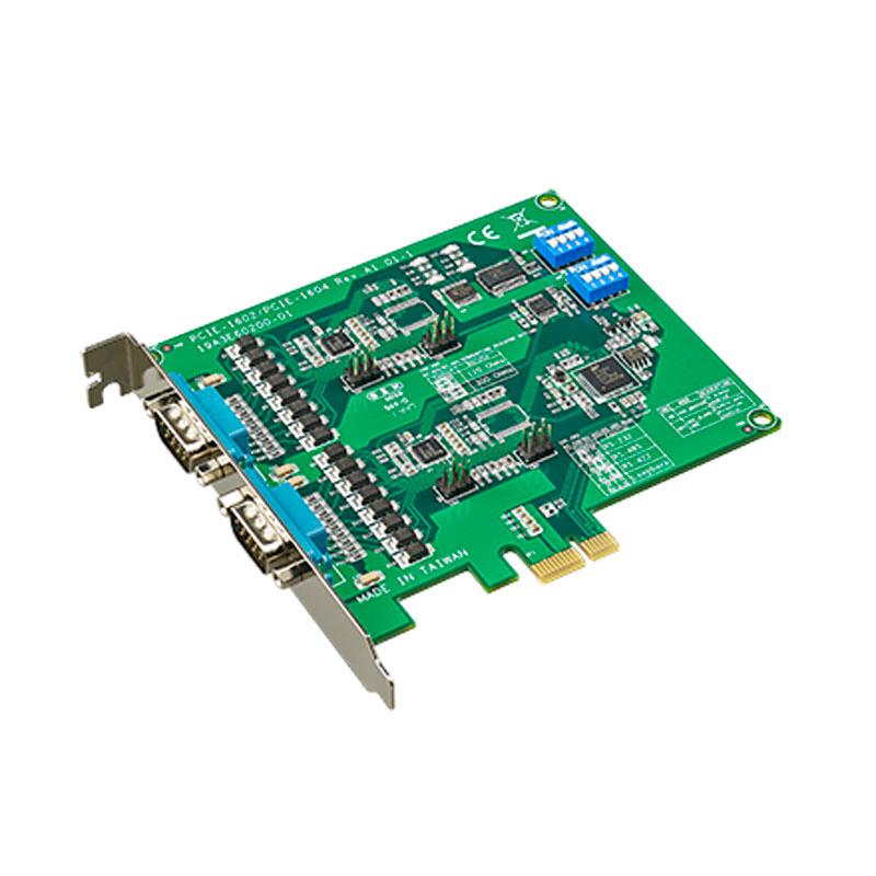 研华Advantech 2端口RS-232/422/485 PCIE串口卡，带浪涌保护，PCIE-1602B-AE