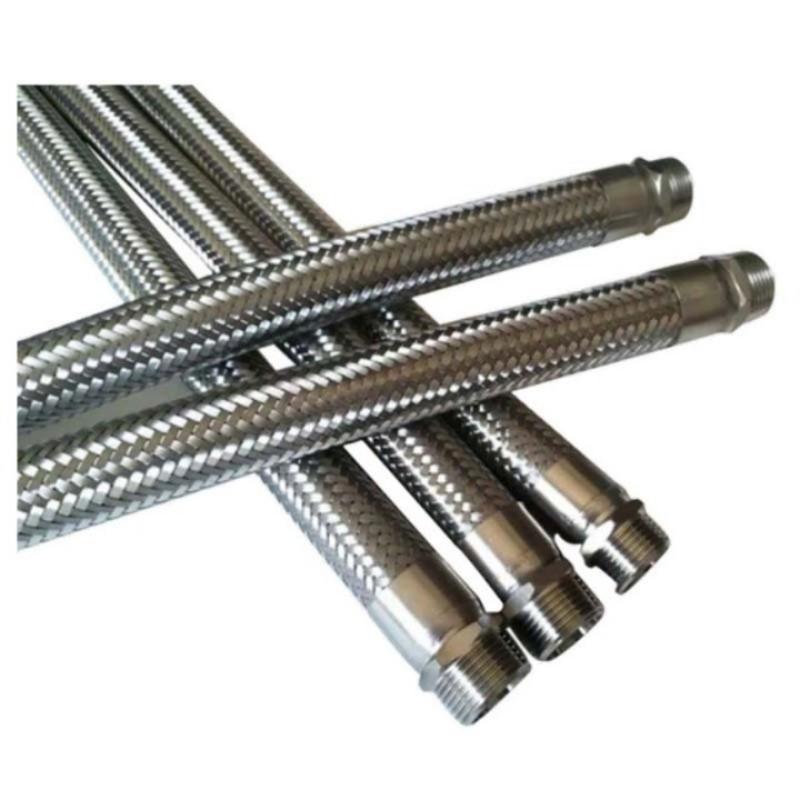 莫龙机械304不锈钢金属软管，DN40 L=2000mm，1.6Mpa，软管两端为外丝(BSPT)英制锥管螺纹连接