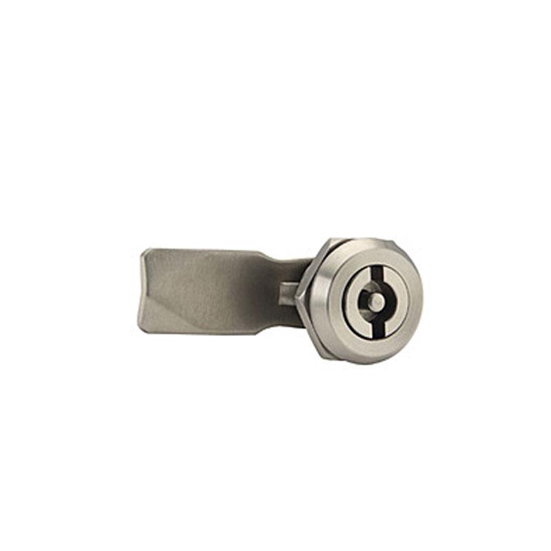 恒珠 转舌锁，机柜锁通开，一字芯，MS705-2S-2，不锈钢，带钥匙