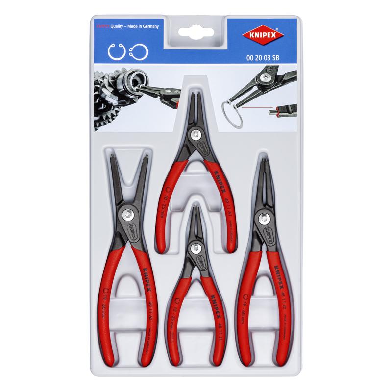 凯尼派克 Knipex 精密卡簧钳 4件套 00 20 03 SB