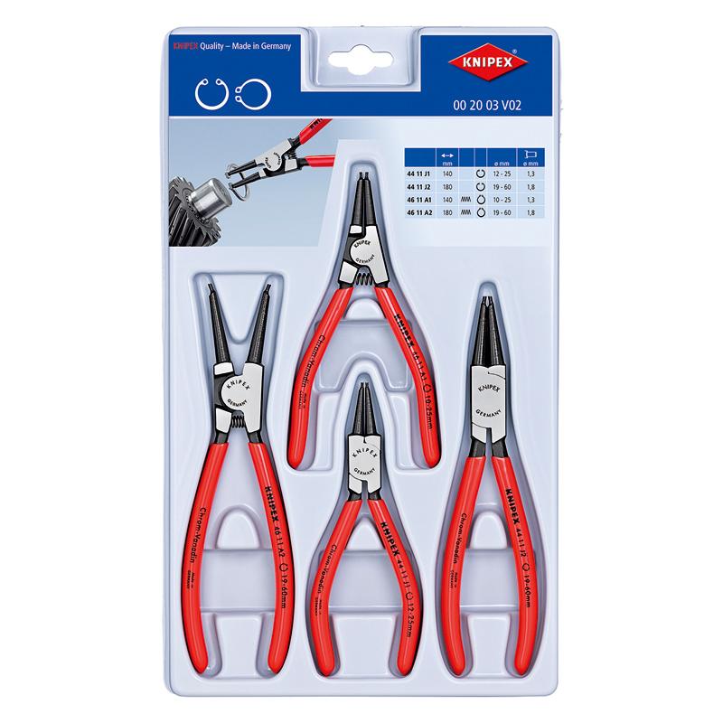 凯尼派克 Knipex 精密卡簧钳 4件套 00 20 03 V02