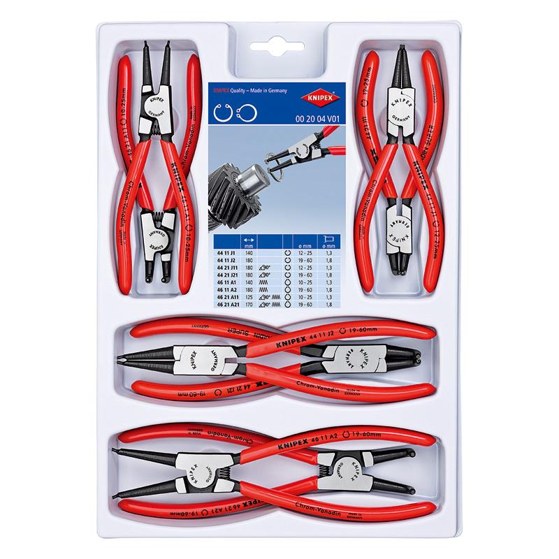 凯尼派克 Knipex 卡簧钳 8件套卡 00 20 04 V01