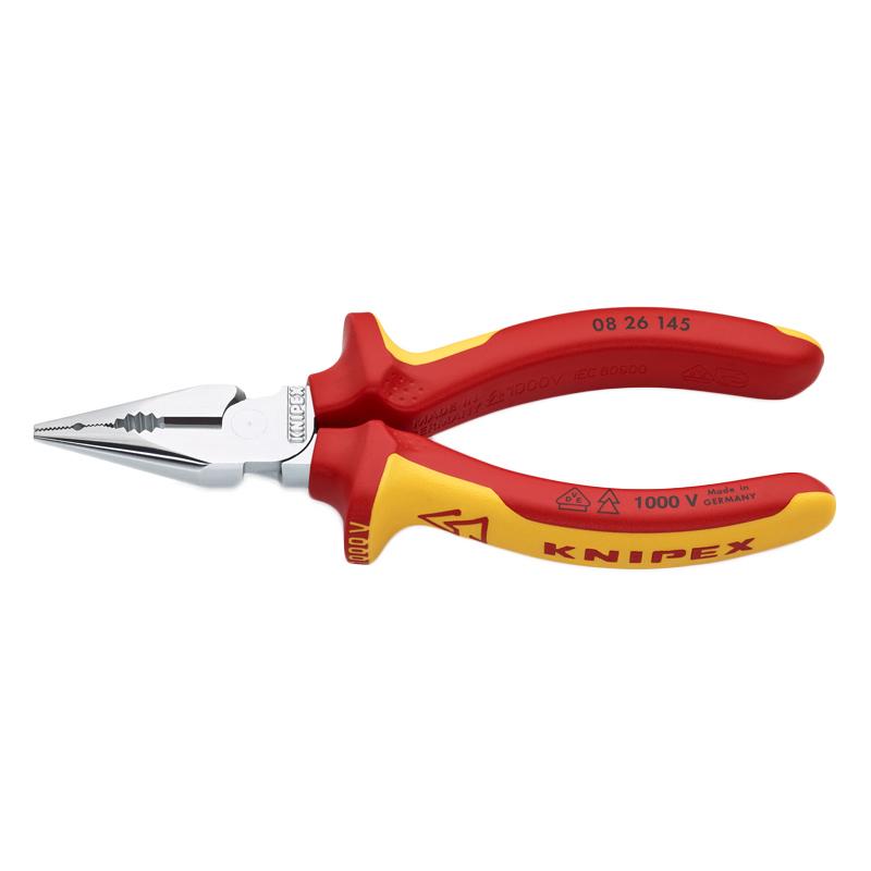 凯尼派克 Knipex 绝缘尖嘴钢丝钳，145mm，08 26 145