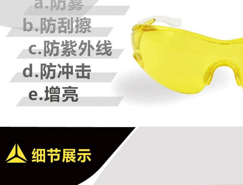 DELTAPLUS/代尔塔101127 EGON YELLOW时尚型安全眼镜黄色