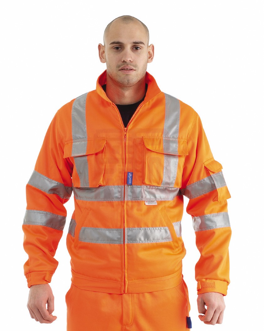 bodyguard workwear gn600 荧光橘红tc夹克