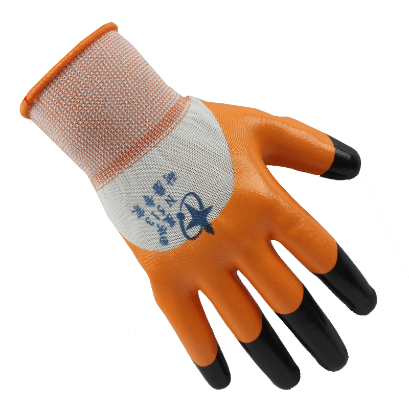 星宇n513白丁桔半浸耐磨手套