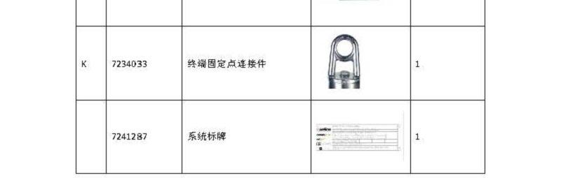 3M凯比特 7234033Unieye End Anchorage Connector 终端固定点连接件（由7241417替代）项目型(退市)