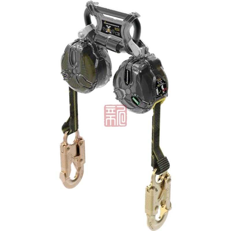 梅思安63111-00B 迷你型速差自控器 1.8米织带 双腿 铝合金大挂钩 - 梅思安