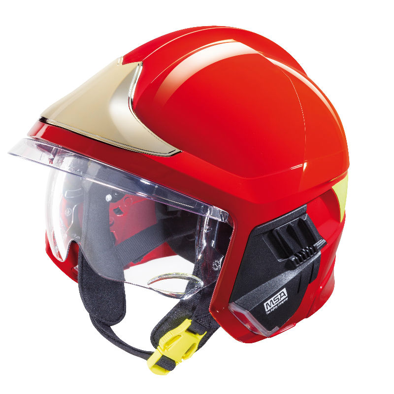 梅思安10158864 消防头盔 F1XF 中号 红色 带照明模组