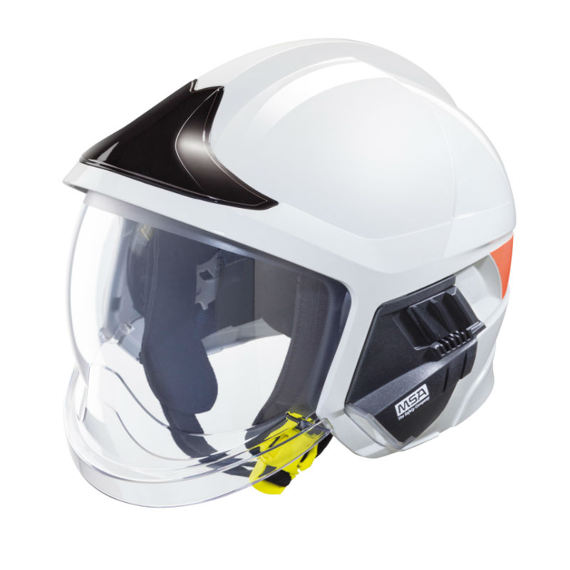 梅思安10158869 消防头盔 F1XF 中号 白色 带照明和支架（项目型）