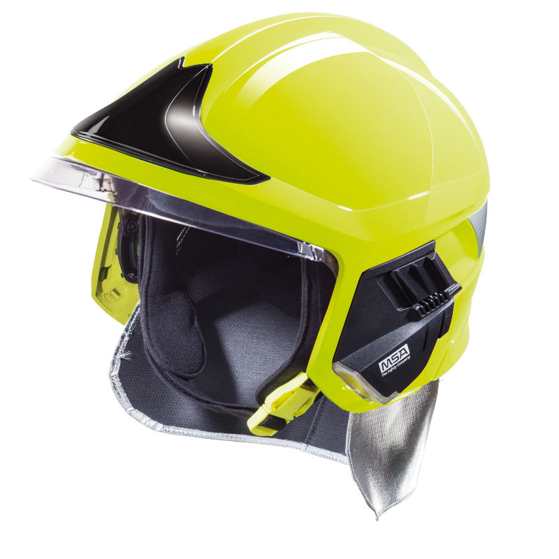 梅思安10158870 消防头盔 F1XF 大号 黄色 带照明模组