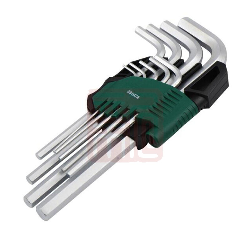 世达工具 09107A 9件套铬钒钢加长内六角扳手 - 世达