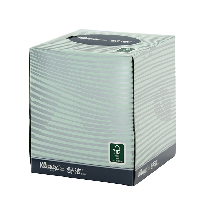 KIMBERLY-CLARK/金佰利 0238-40 KLEENEX® 舒洁®双层盒装面纸80抽（立方盒) SH