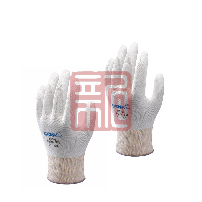 SHOWA尚和 B0500白色 PU精细操作手套-L