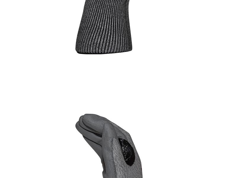 代尔塔 202011 C级PU涂层防切割手套加长袖口款 VENICUTC02 灰色-8