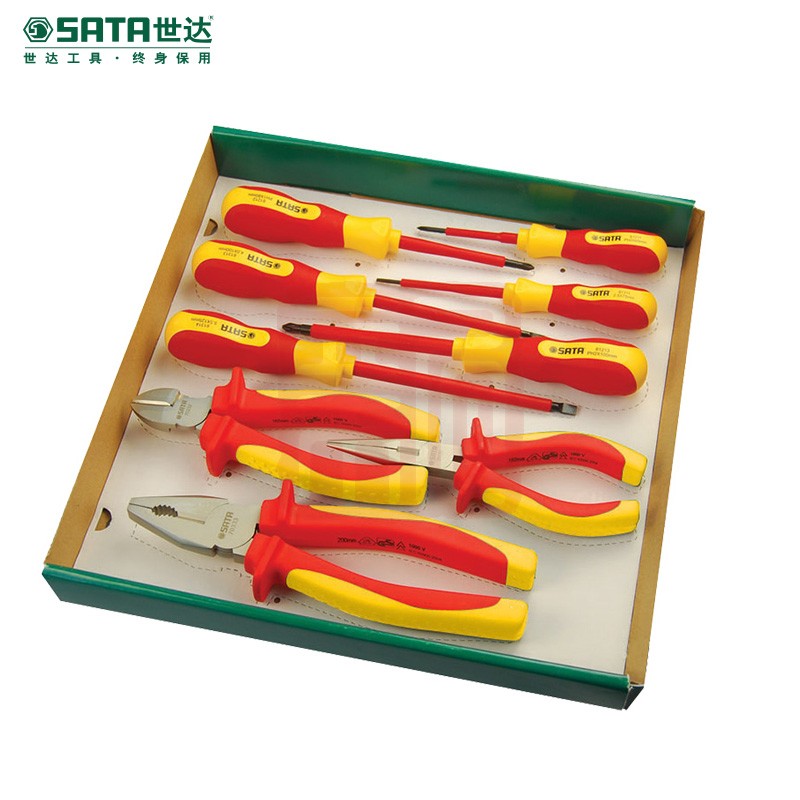 世达工具 09262 9件VDE绝缘耐压工具组套 - 世达