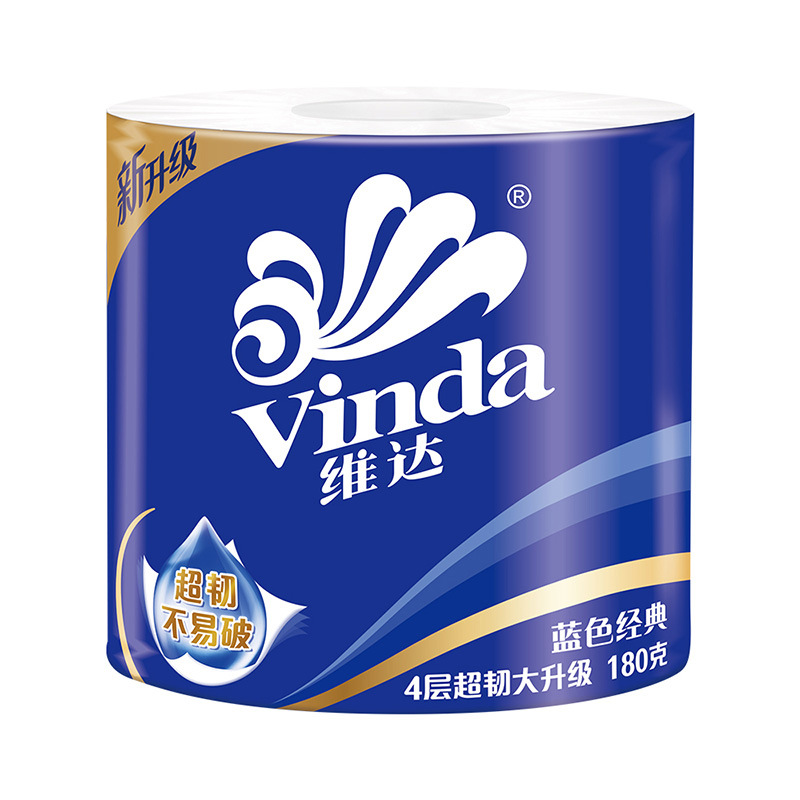 维达 V4028-A 180克4层蓝色经典有芯卫卷（1*10*6）装/袋