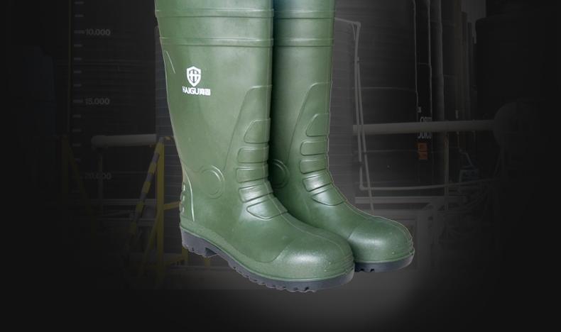 海固HG-FHX04绿黑单钢一级防化靴-41