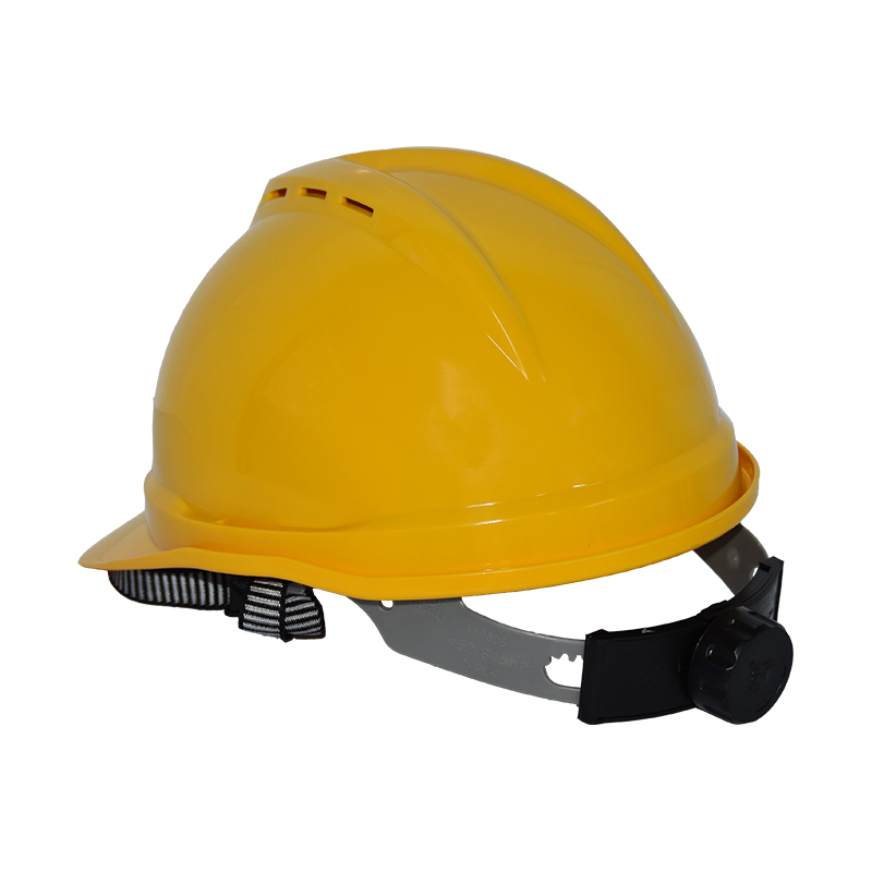 桉叶ay9805b abs v型安全帽 带透气孔 黄