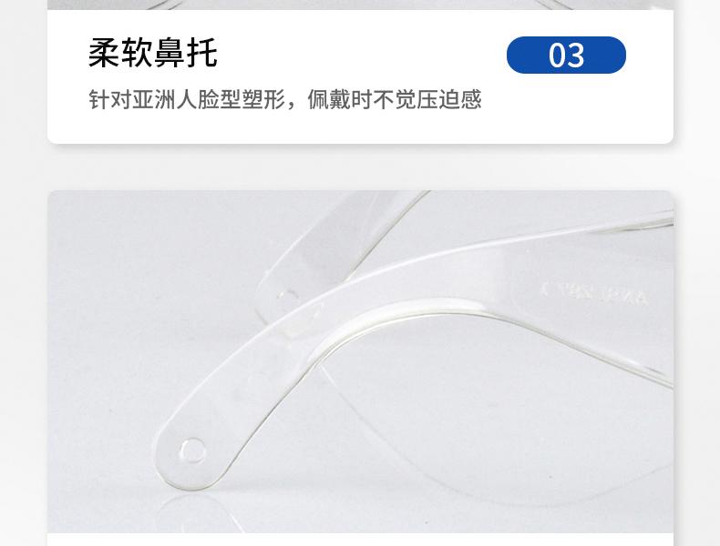GUANJIE固安捷 S1002F访客眼镜-透明防雾增强型