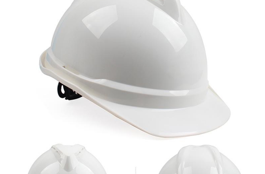 MSA/梅思安10172512（终端专用） V-Gard500豪华型白色PE安全帽带透气孔帽壳 超爱戴帽衬针织布吸汗带 D型下颌带