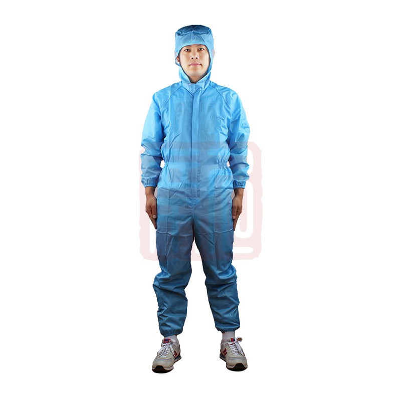 safeman君御 1893防静电服连体蓝色(帽子不带耳网)-xxxl
