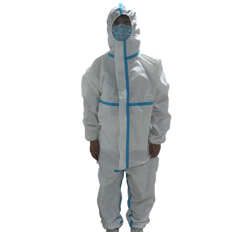 滁全 医用灭菌一次性防护服(蓝色胶条连体款)