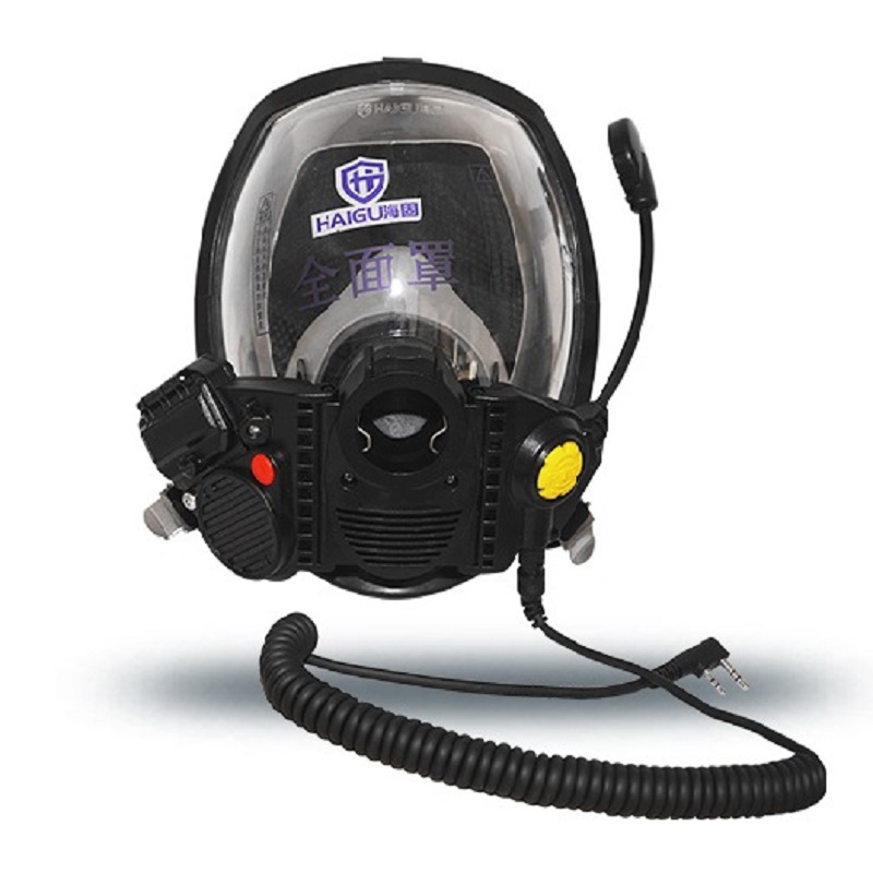 海固hg-800t球型大视野通讯全面罩 空气呼吸器通话面罩