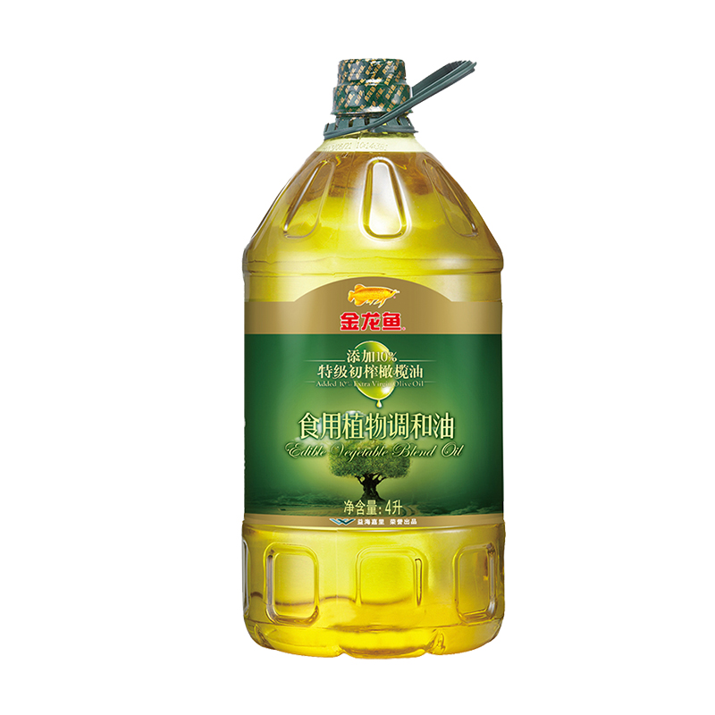 金龙鱼添加10%特级初榨橄榄油食用植物调和油4L