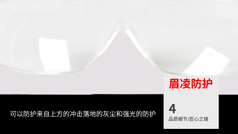 霍尼韦尔1005985 M100流线型防雾防刮擦防护眼镜（黑架白屏)-黑色