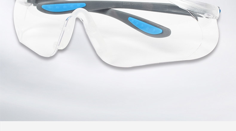 霍尼韦尔S300A 300210通用款灰蓝镜架 透明镜片 加强防刮擦眼镜-蓝色