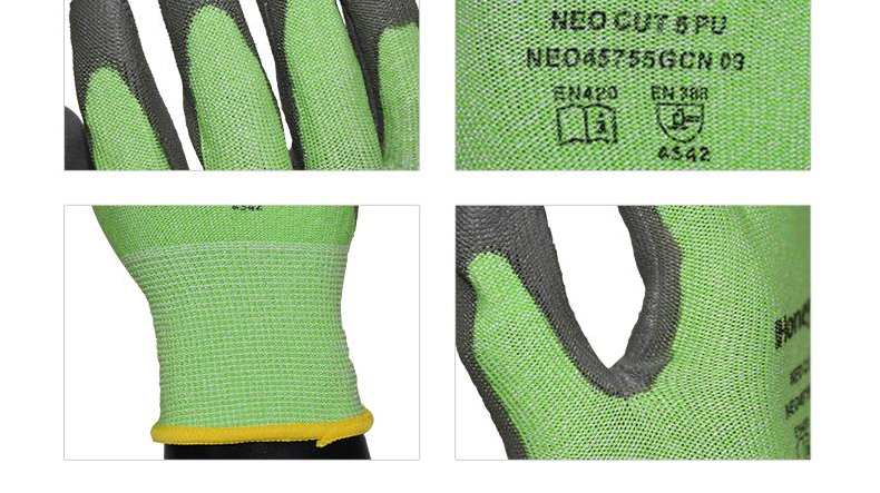 霍尼韦尔NEO45755GCN-08 NEOCUT5聚氨酯PU涂层HPPE5级防割手套-8