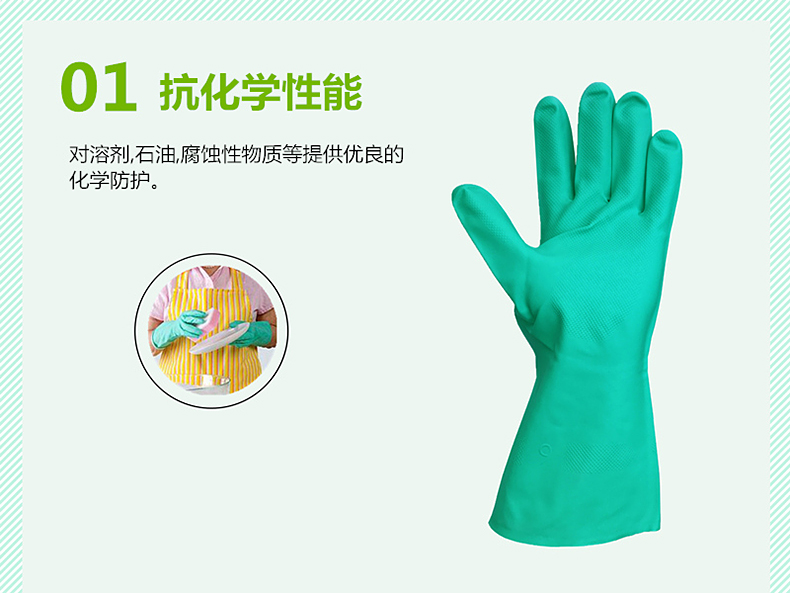 Lakeland雷克兰 EN15F-11 丁腈橡胶高性能抗化学手套