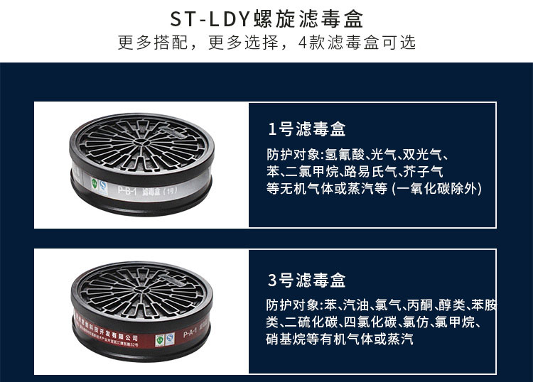 思创 ST-FDLX 防毒半面罩（橡胶）含LDY3滤毒盒