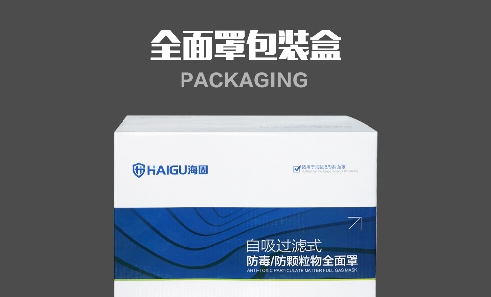 海固 HG-800D 硅胶防毒面具（搭配海固梯形滤毒盒 二级罐 三级罐）