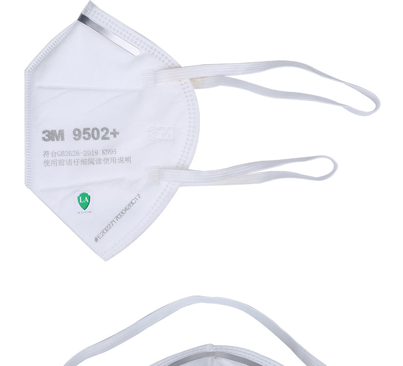 3M 9502+头戴式自吸过滤式防颗粒物呼吸器（双片包装）（货号XY003866858）