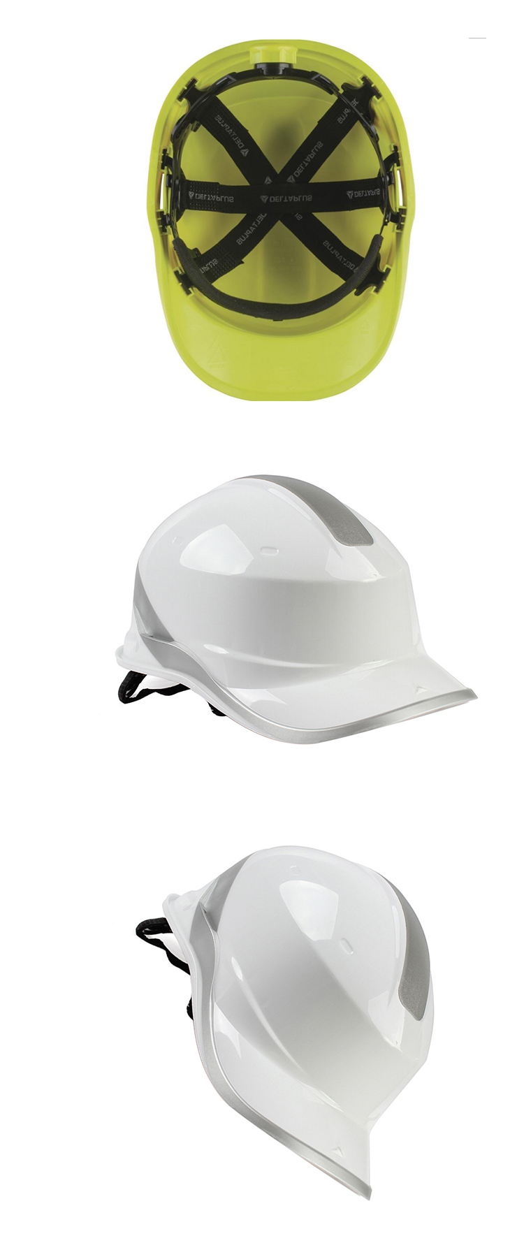 DELTAPLUS/代尔塔 102029 DIAMOND5 UP 高端版ABS白色Y型下颏带安全帽