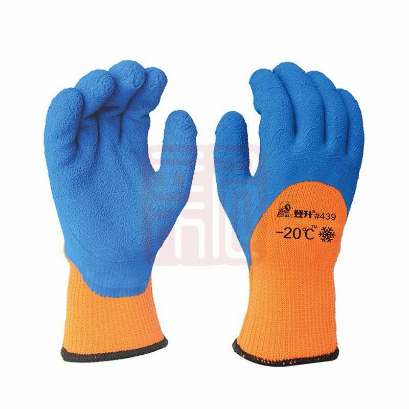 登升 北极狐 439 7针毛圈3/4浸乳胶发泡-20℃防寒手套