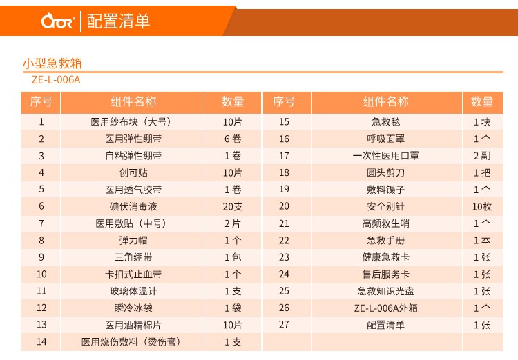 科洛 ZE-L-007A中型急救箱（14寸） 