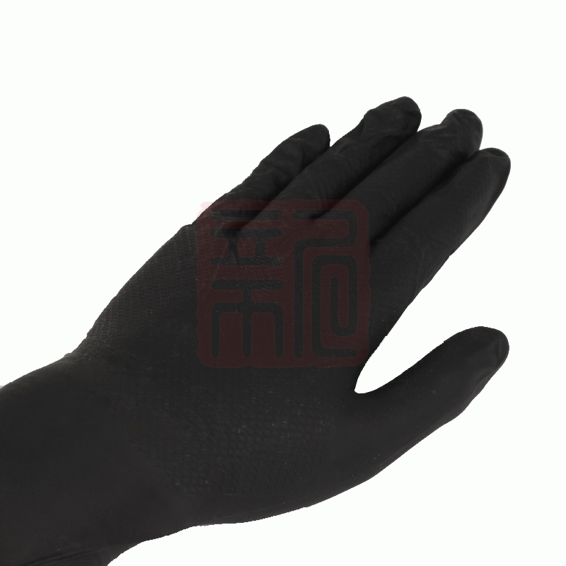 安全地带GRIPPAZ-BLACK-SIZE双面鱼鳞纹丁腈手套 黑色-M